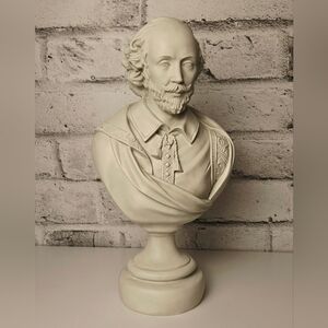 Design Toscano William Shakespeare Bust Statue Classical Resin Decor 13 Inch